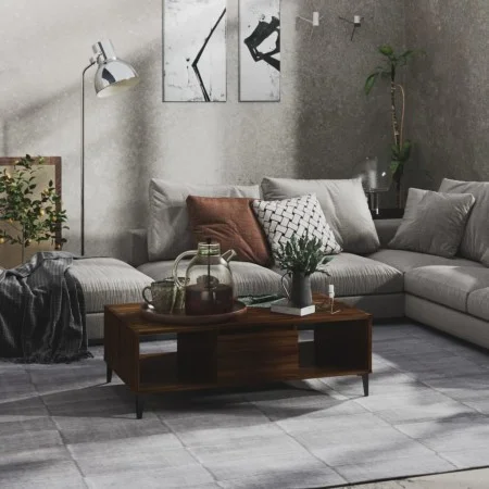 Oak brown engineered wood coffee table 103.5x60x35 cm by vidaXL, Coffee table - Ref: Foro24-813181, Price: 59,28 €, Discount: %