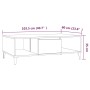 Oak brown engineered wood coffee table 103.5x60x35 cm by vidaXL, Coffee table - Ref: Foro24-813181, Price: 59,30 €, Discount: %