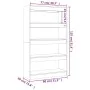 Shelving unit/divider in smoked oak engineered wood, 80x30x135 cm by vidaXL, Bookcases and shelves - Ref: Foro24-813620, Pric...