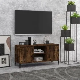 Mueble para TV con patas de metal roble ahumado 103,5x35x50 cm de vidaXL, Muebles TV - Ref: Foro24-813161, Precio: 57,95 €, D...