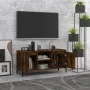TV-Schrank mit Metallbeinen aus geräucherter Eiche, 103,5 x 35 x 50 cm von vidaXL, TV-Möbel - Ref: Foro24-813161, Preis: 57,8...