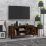 TV-Schrank mit Metallbeinen aus geräucherter Eiche, 103,5 x 35 x 50 cm von vidaXL, TV-Möbel - Ref: Foro24-813161, Preis: 61,6...