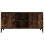 TV-Schrank mit Metallbeinen aus geräucherter Eiche, 103,5 x 35 x 50 cm von vidaXL, TV-Möbel - Ref: Foro24-813161, Preis: 61,6...