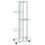 Blumenständer, 5 Höhen, weiße Eisenräder, 44 x 23 x 100 cm von vidaXL, Topfständer - Ref: Foro24-343118, Preis: 40,74 €, Raba...