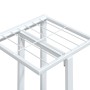 Blumenständer, 5 Höhen, weiße Eisenräder, 44 x 23 x 100 cm von vidaXL, Topfständer - Ref: Foro24-343118, Preis: 40,74 €, Raba...