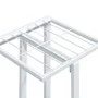 Flower stand 5 heights white iron wheels 44x23x100cm by vidaXL, Pot stands - Ref: Foro24-343118, Price: 41,50 €, Discount: %