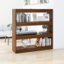Regal/Raumteiler Eiche braun 100x30x103 cm von vidaXL, Bücherregale und Regale - Ref: Foro24-813634, Preis: 80,95 €, Rabatt: %