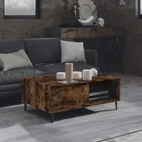 Smoked oak engineered wood coffee table 90x60x35 cm by vidaXL, Coffee table - Ref: Foro24-813173, Price: 64,06 €, Discount: %