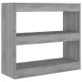 Gray Sonoma 80x30x72 cm shelf/space divider by vidaXL, Bookcases and shelves - Ref: Foro24-813615, Price: 49,34 €, Discount: %