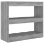 Sonoma grau Regal/Raumteiler 80x30x72 cm von vidaXL, Bücherregale und Regale - Ref: Foro24-813615, Preis: 49,92 €, Rabatt: %