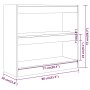 Sonoma grau Regal/Raumteiler 80x30x72 cm von vidaXL, Bücherregale und Regale - Ref: Foro24-813615, Preis: 49,92 €, Rabatt: %