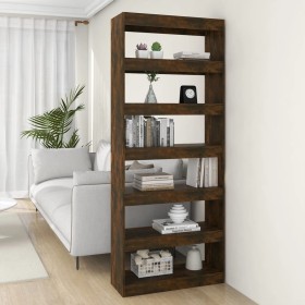 Engineered wood shelf/divider smoked oak 80x30x198 cm by vidaXL, Bookcases and shelves - Ref: Foro24-813626, Price: 104,41 €,...