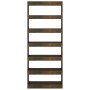 Engineered wood shelf/divider smoked oak 80x30x198 cm by vidaXL, Bookcases and shelves - Ref: Foro24-813626, Price: 104,10 €,...