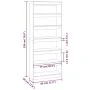 Engineered wood shelf/divider smoked oak 80x30x198 cm by vidaXL, Bookcases and shelves - Ref: Foro24-813626, Price: 103,04 €,...