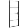 Schwarze Duschtür aus halbmattiertem Glas 91x195 cm von vidaXL, Duschtüren - Ref: Foro24-151866, Preis: 204,18 €, Rabatt: %