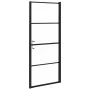 Schwarze Duschtür aus halbmattiertem Glas 91x195 cm von vidaXL, Duschtüren - Ref: Foro24-151866, Preis: 204,18 €, Rabatt: %