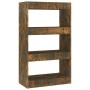 Regal/Trennwand aus Holzwerkstoff, geräucherte Eiche, 60 x 30 x 103 cm von vidaXL, Bücherregale und Regale - Ref: Foro24-8136...
