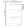Engineered wood shelf/divider smoked oak 60x30x103 cm by vidaXL, Bookcases and shelves - Ref: Foro24-813602, Price: 51,16 €, ...