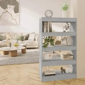 Sonoma gray engineered wood shelf/divider 80x30x135 cm by vidaXL, Bookcases and shelves - Ref: Foro24-813621, Price: 54,18 €,...