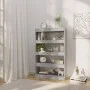 Regal/Trennwand aus technischem Holz in Sonoma-Grau, 80 x 30 x 135 cm von vidaXL, Bücherregale und Regale - Ref: Foro24-81362...