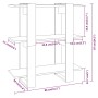 Regal/Raumteiler aus geräucherter Eiche, 80 x 30 x 87 cm von vidaXL, Bücherregale und Regale - Ref: Foro24-813578, Preis: 46,...