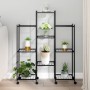 Schwarzer Blumenständer aus Eisen mit Rädern 83x25x100 cm von vidaXL, Topfständer - Ref: Foro24-343124, Preis: 57,73 €, Rabat...