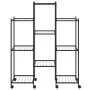 Soporte para flores con ruedas hierro negro 83x25x100 cm de vidaXL, Soportes para macetas - Ref: Foro24-343124, Precio: 58,83...