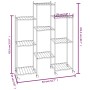 Schwarzer Blumenständer aus Eisen mit Rädern 83x25x100 cm von vidaXL, Topfständer - Ref: Foro24-343124, Preis: 57,73 €, Rabat...