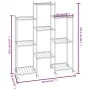 Soporte para flores con ruedas hierro negro 83x25x100 cm de vidaXL, Soportes para macetas - Ref: Foro24-343124, Precio: 58,83...