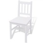 3-teiliges Esszimmerset aus weißem Kiefernholz von vidaXL, Möbelsets für Küchen und Esszimmer - Ref: Foro24-242955, Preis: 19...