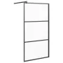 Accessible shower screen black frosted ESG glass 100x195 cm by vidaXL, Shower walls and screens - Ref: Foro24-151878, Price: ...