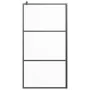 Accessible shower screen black frosted ESG glass 100x195 cm by vidaXL, Shower walls and screens - Ref: Foro24-151878, Price: ...