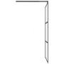 Barrierefreie Duschwand aus schwarzem, satiniertem ESG-Glas, 100 x 195 cm von vidaXL, Duschwände und Duschwände - Ref: Foro24...