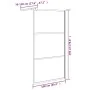 Accessible shower screen black frosted ESG glass 100x195 cm by vidaXL, Shower walls and screens - Ref: Foro24-151878, Price: ...