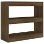 Regal/Raumteiler aus brauner Eiche, 80 x 30 x 72 cm von vidaXL, Bücherregale und Regale - Ref: Foro24-813616, Preis: 53,95 €,...