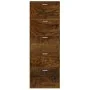 Mueble zapatero madera contrachapada roble ahumado 59x17x169 cm de vidaXL, Zapateros y organizadores de calzado - Ref: Foro24...