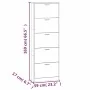 Mueble zapatero madera contrachapada roble ahumado 59x17x169 cm de vidaXL, Zapateros y organizadores de calzado - Ref: Foro24...