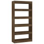 Regal aus eichenbraunem Sperrholz, 80x30x166 cm von vidaXL, Bücherregale und Regale - Ref: Foro24-813625, Preis: 93,11 €, Rab...
