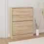 Mueble zapatero madera contrachapada roble 59x17x81 cm by vidaXL, Shoe racks and shoe organizers - Ref: Foro24-342535, Price:...
