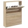 Schuhschrank aus Sperrholz Eiche 59x17x81 cm von vidaXL, Schuhregale und Schuhorganisatoren - Ref: Foro24-342535, Preis: 78,4...