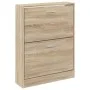 Schuhschrank aus Sperrholz Eiche 59x17x81 cm von vidaXL, Schuhregale und Schuhorganisatoren - Ref: Foro24-342535, Preis: 78,4...