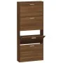 Mueble zapatero madera contrachapada marrón roble 59x17x150 cm by vidaXL, Shoe racks and shoe organizers - Ref: Foro24-342525...
