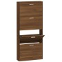 Mueble zapatero madera contrachapada marrón roble 59x17x150 cm by vidaXL, Shoe racks and shoe organizers - Ref: Foro24-342525...
