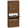 Mueble zapatero madera contrachapada marrón roble 59x17x150 cm by vidaXL, Shoe racks and shoe organizers - Ref: Foro24-342525...
