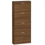 Mueble zapatero madera contrachapada marrón roble 59x17x150 cm by vidaXL, Shoe racks and shoe organizers - Ref: Foro24-342525...