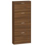 Mueble zapatero madera contrachapada marrón roble 59x17x150 cm by vidaXL, Shoe racks and shoe organizers - Ref: Foro24-342525...