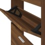 Mueble zapatero madera contrachapada marrón roble 59x17x150 cm by vidaXL, Shoe racks and shoe organizers - Ref: Foro24-342525...