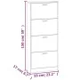 Mueble zapatero madera contrachapada marrón roble 59x17x150 cm by vidaXL, Shoe racks and shoe organizers - Ref: Foro24-342525...