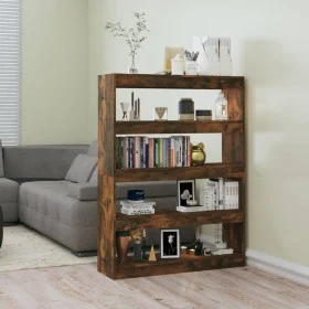 Smoked oak shelving/space divider 100x30x135 cm by vidaXL, Bookcases and shelves - Ref: Foro24-813635, Price: 68,03 €, Discou...
