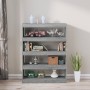 Sonoma grau Regal/Raumteiler 100x30x135 cm von vidaXL, Bücherregale und Regale - Ref: Foro24-813636, Preis: 70,26 €, Rabatt: %